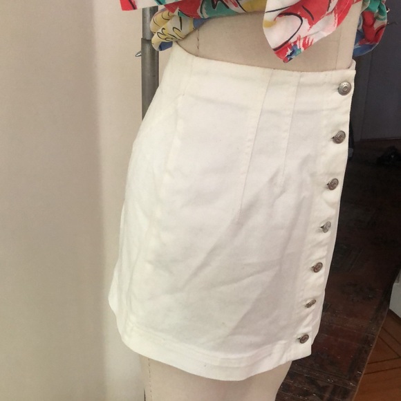 T by Alexander Wang white denim mini skirt sz 25 - Picture 3 of 7